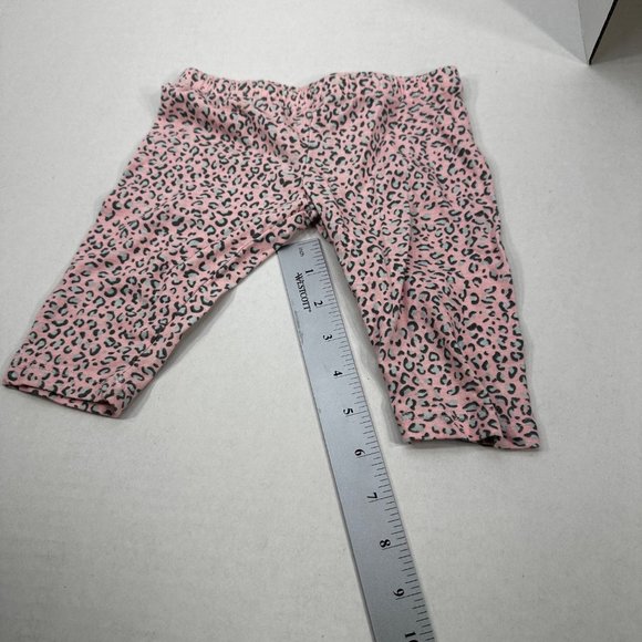 Avon Girl's Size 12 Month 2 Piece Top And Pant Set Animal Print Pink Preowned - Picture 13 of 16